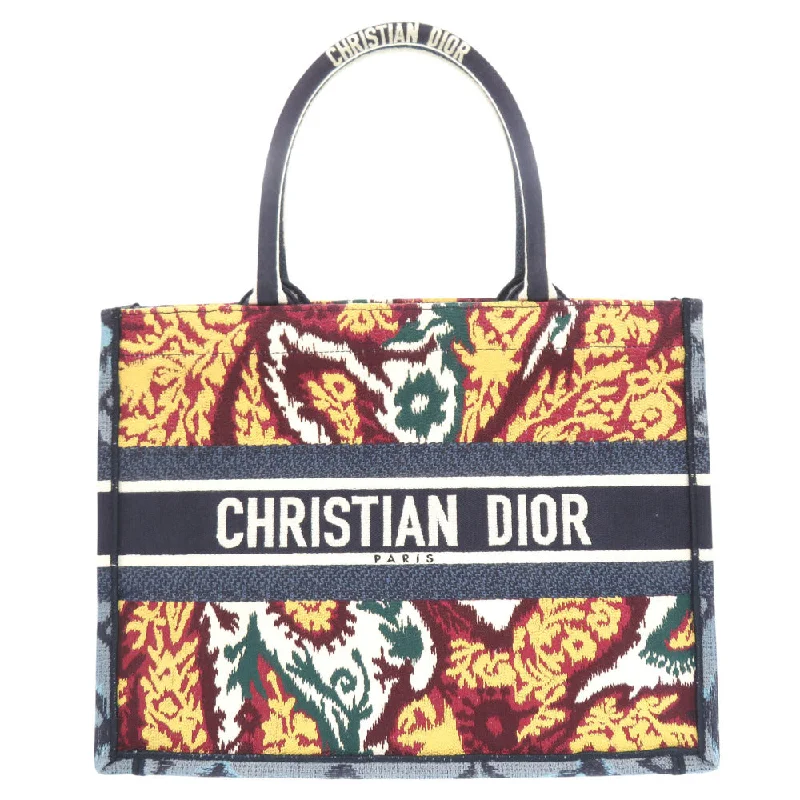 Christian Dior Tote Bag canvas blue Lady Dior Medium Book Tote