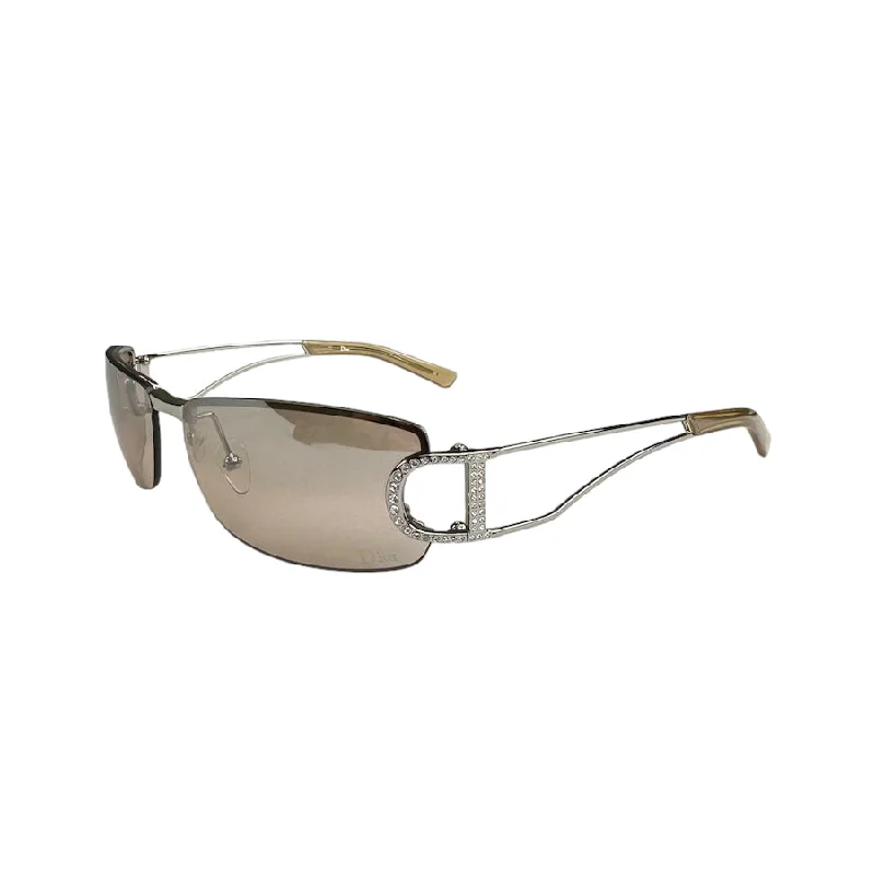 DIOR "DIORLY" RIMLESS RHINESTONE SUNGLASSES