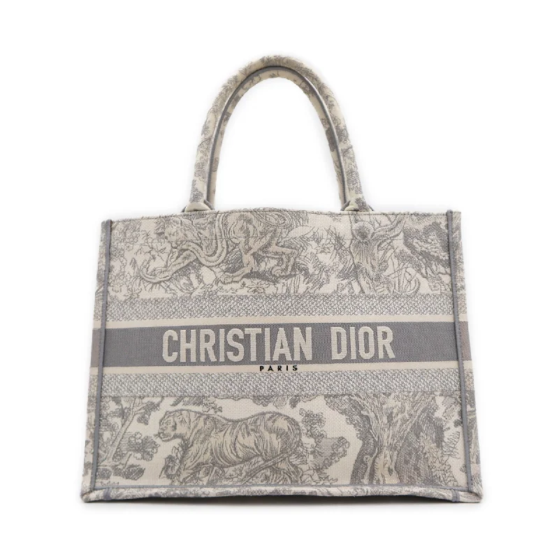 Dior Toile De Jouy Reverse Embroidery Medium Book Tote