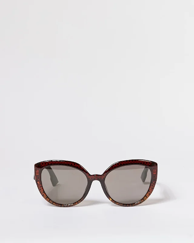 Dior Brown Cannage Cat Eye DDiorF Sunglasses