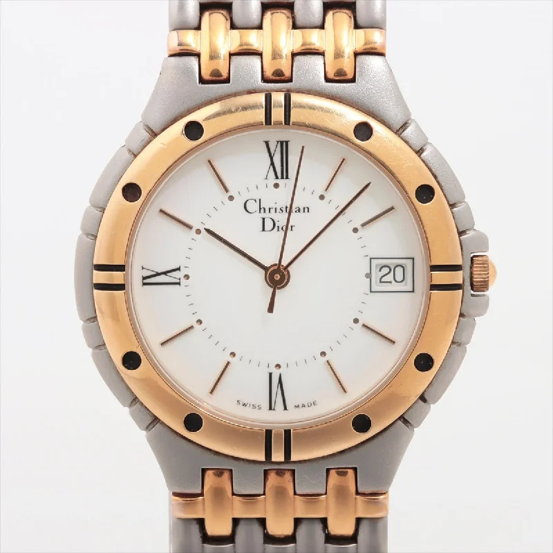 Christian Dior Round Two-toned Quartz Watch