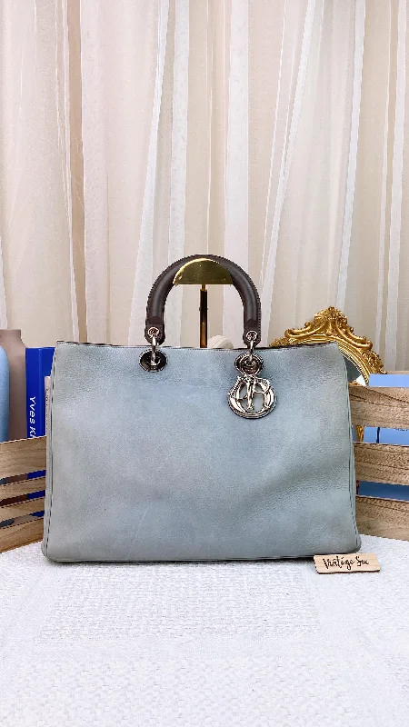 Dior Light Grey Calfskin D*orisimo Tote Large SHW