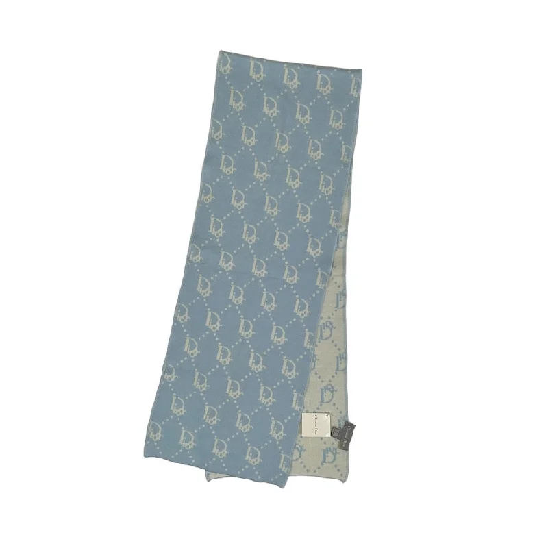 (NEW) DIOR BABY BLUE TROTTER MONOGRAM SCARF