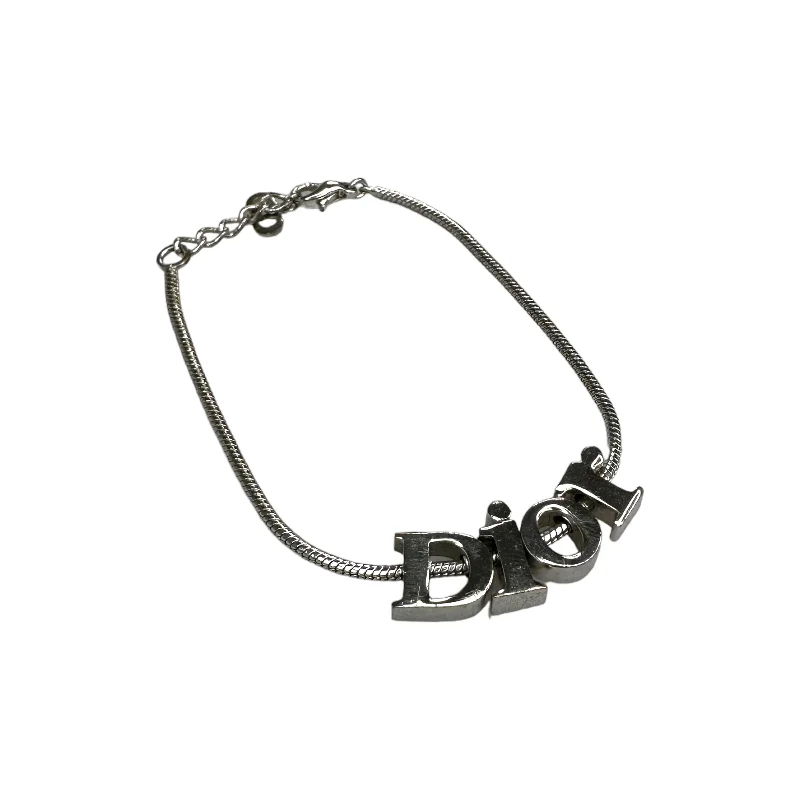 DIOR CHUNKY SPELLOUT CHARM BRACELET