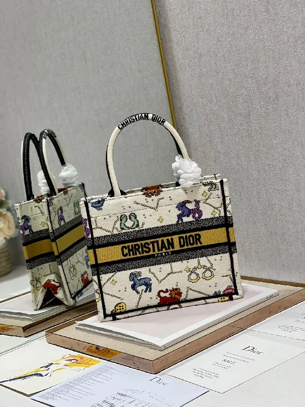 Christian Dior Small Book Tote white