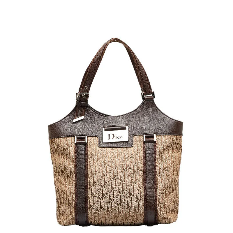 Dior Trotter Street Chic Canvas Leather Handbag