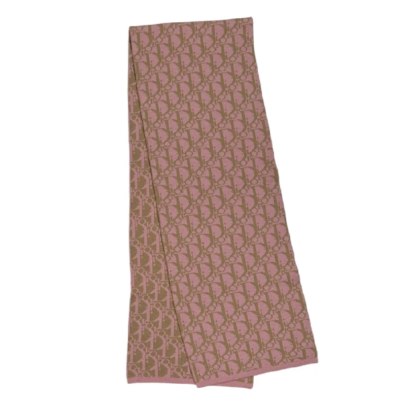 DIOR PINK / BEIGE TROTTER MONOGRAM SCARF