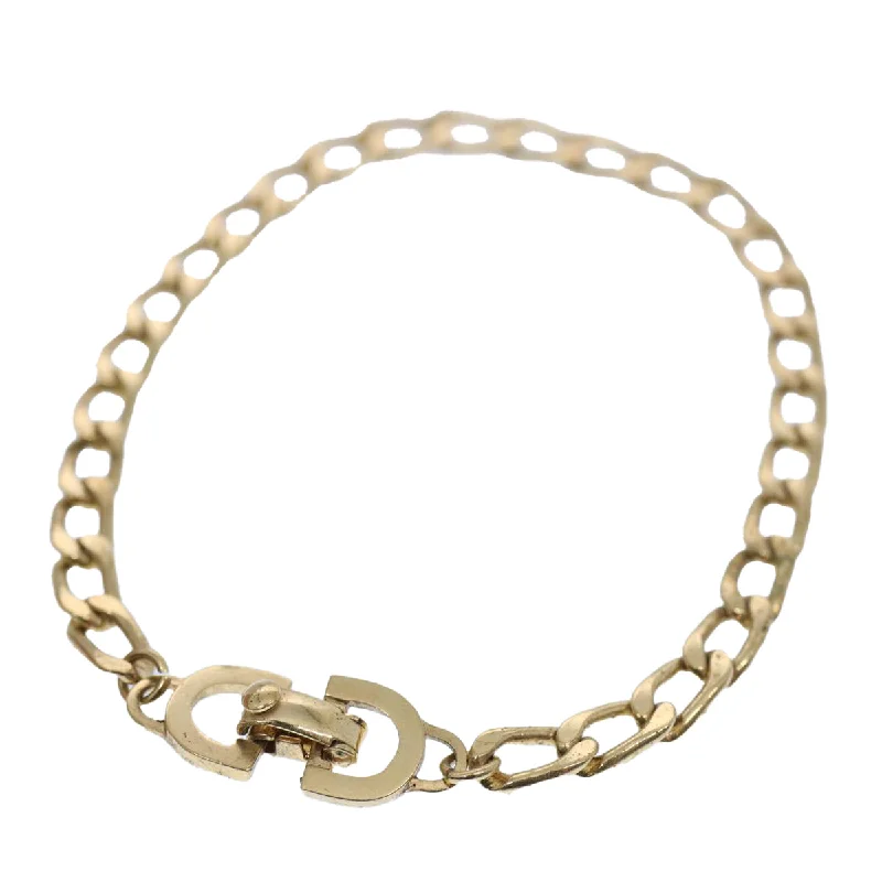 CHRISTIAN DIOR Bracelet metal Gold Auth am5524