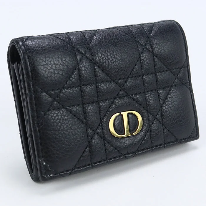 Christian Dior S5132UWHC M900 Glycine Wallet Dior Caro CoinPocket Calfskin black