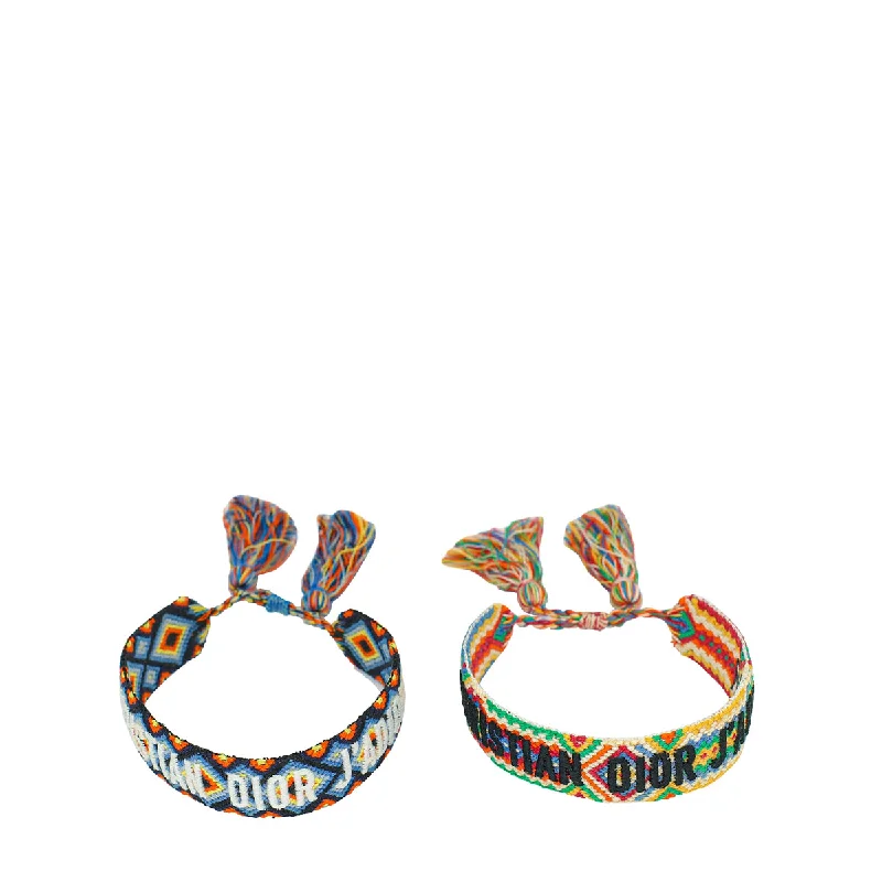 Christian Dior Multicolor J'Adior Cotton Bracelet Set