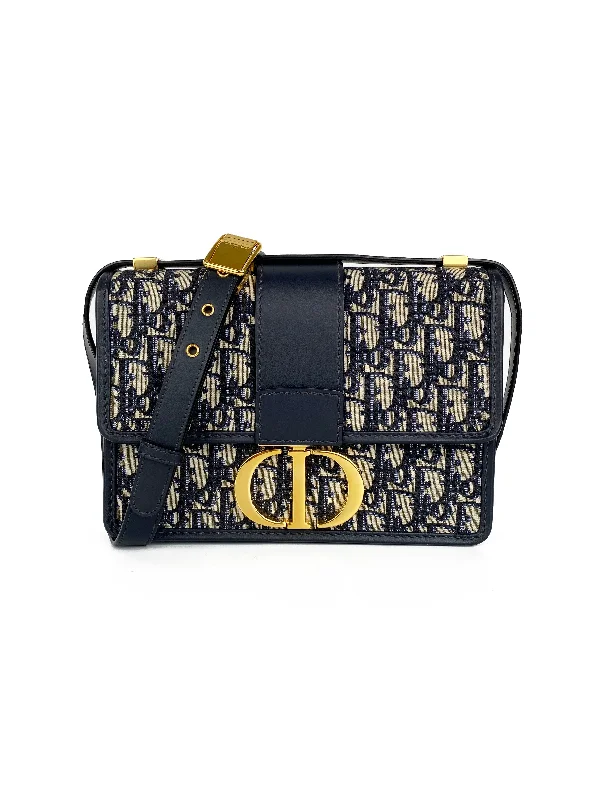 Dior Blue Oblique Jacquard 30 Montaigne Bag