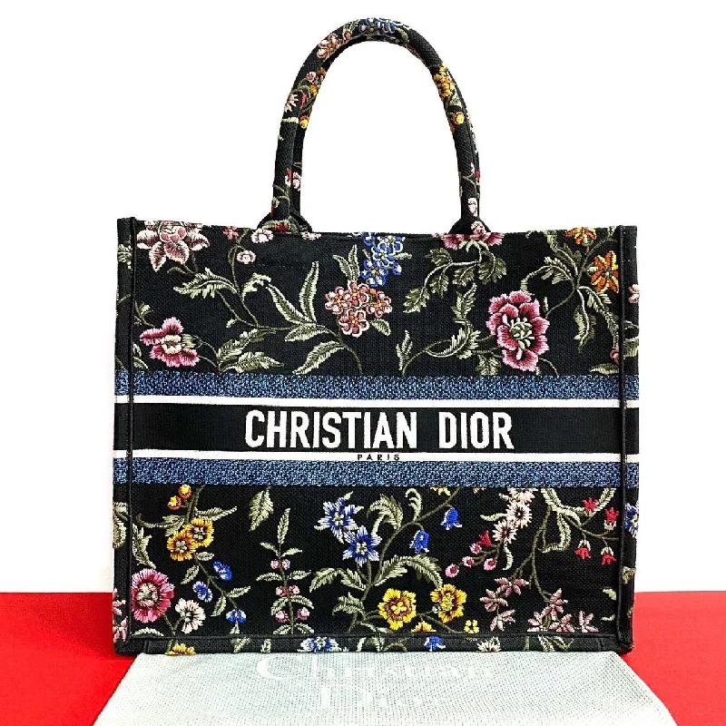 Dior Tote Bag canvas black book tote large