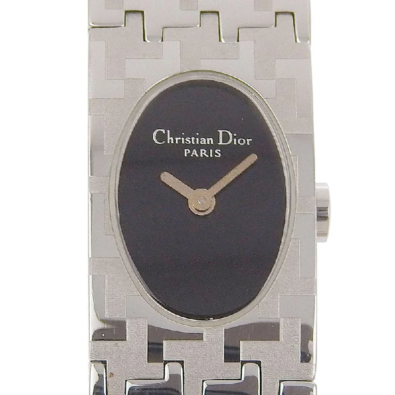 Dior Watches Quartz D70-100 Stainless Steel Silver Miss Dior black dial Women Used Authentic