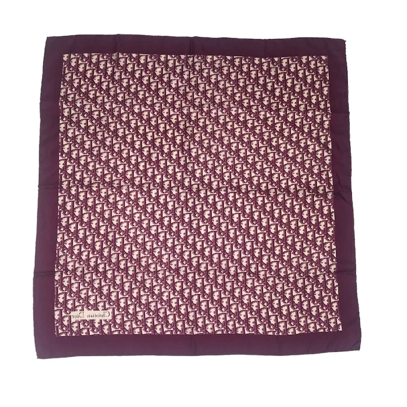 DIOR BURGUNDY SILK SCARF