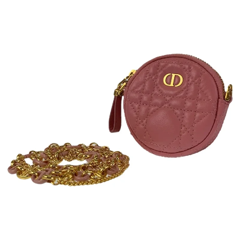 Dior Leather Cannage Caro Mini Round Crossbody Bag