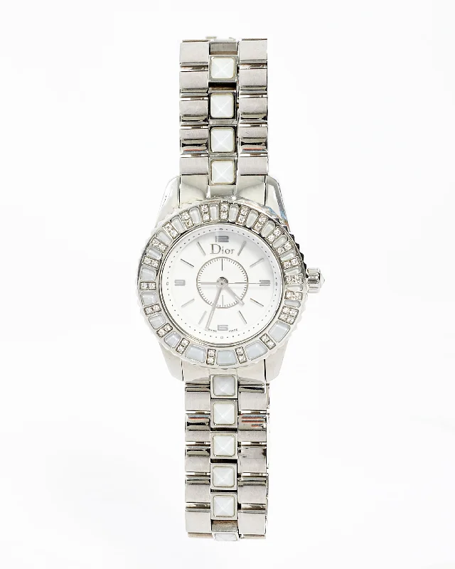 Dior Stainless Steel  Diamond Crystal Sapphire 29mm Quartz Watch