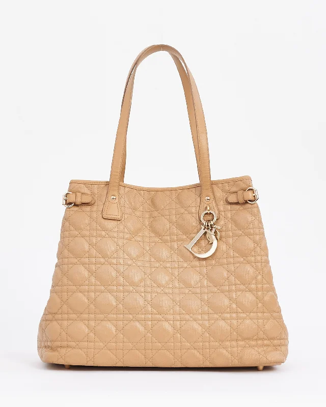 Dior Beige Coated Canvas Panera Tote Bag