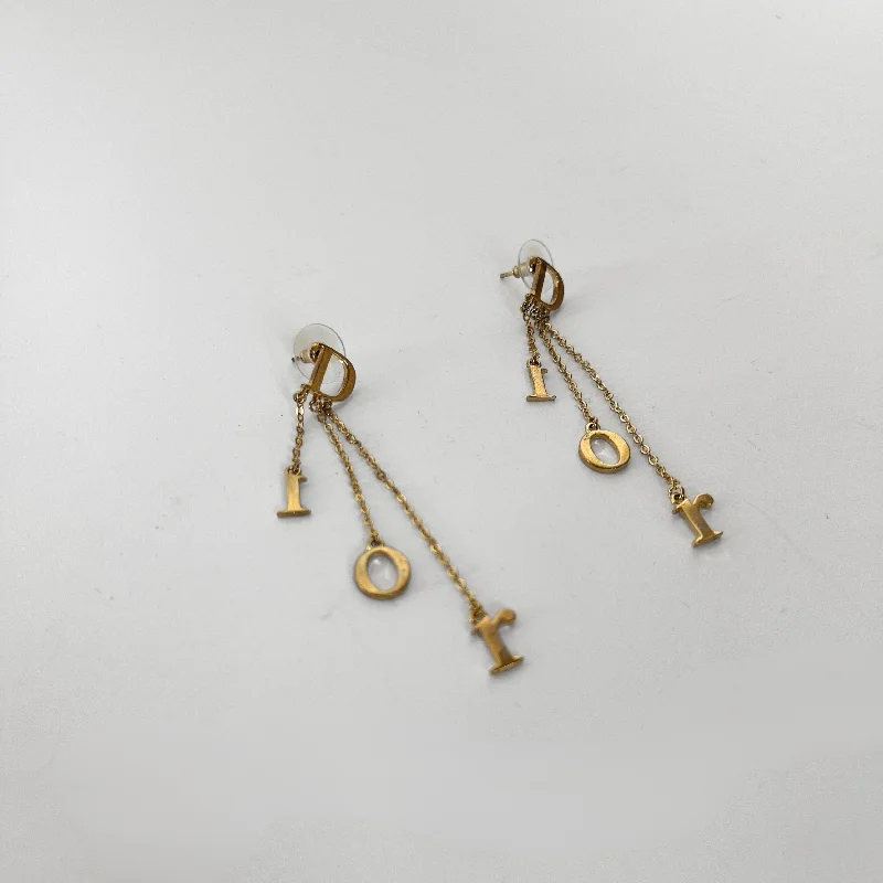 Dior Logo Letter Pendant Earrings