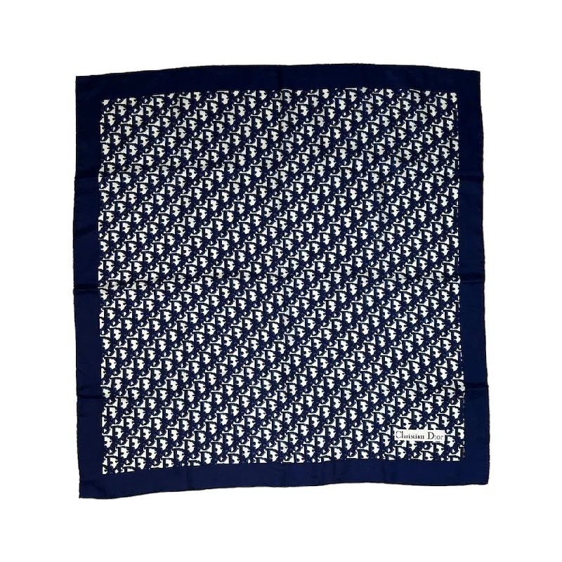 DIOR MONOGRAM SILK SCARF (NAVY/BLUE/WHITE)