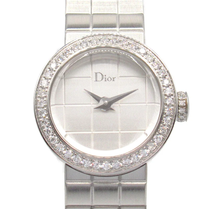 Dior La D Deux Wristwatch Stainless Steel Ladies Silver CD040111