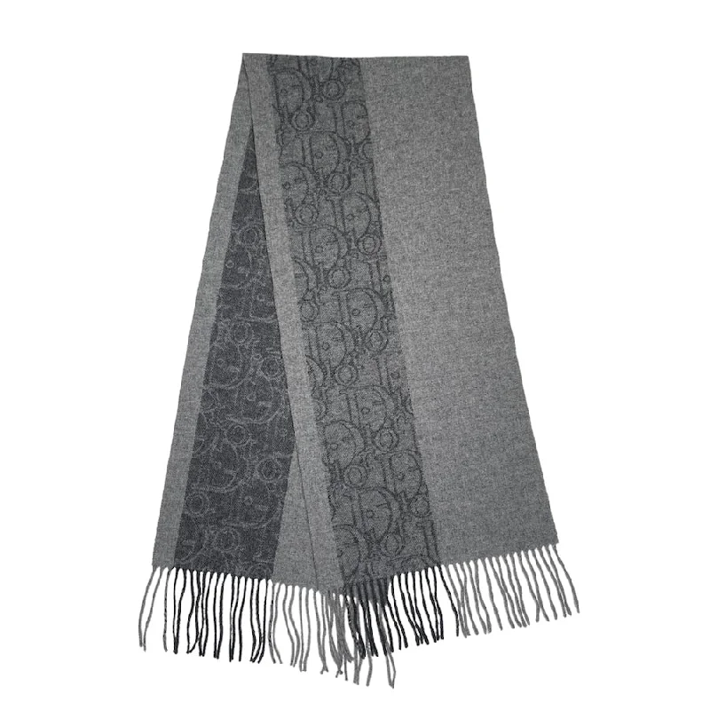 DIOR TWO-TONE GREY MONOGRAM SCARF