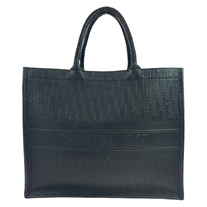 Dior Oblique Trotter Book Tote Large Black Leather