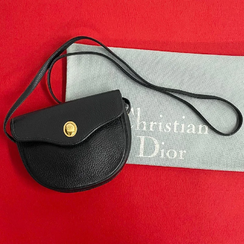 Dior Leather Shoulder Bag Black