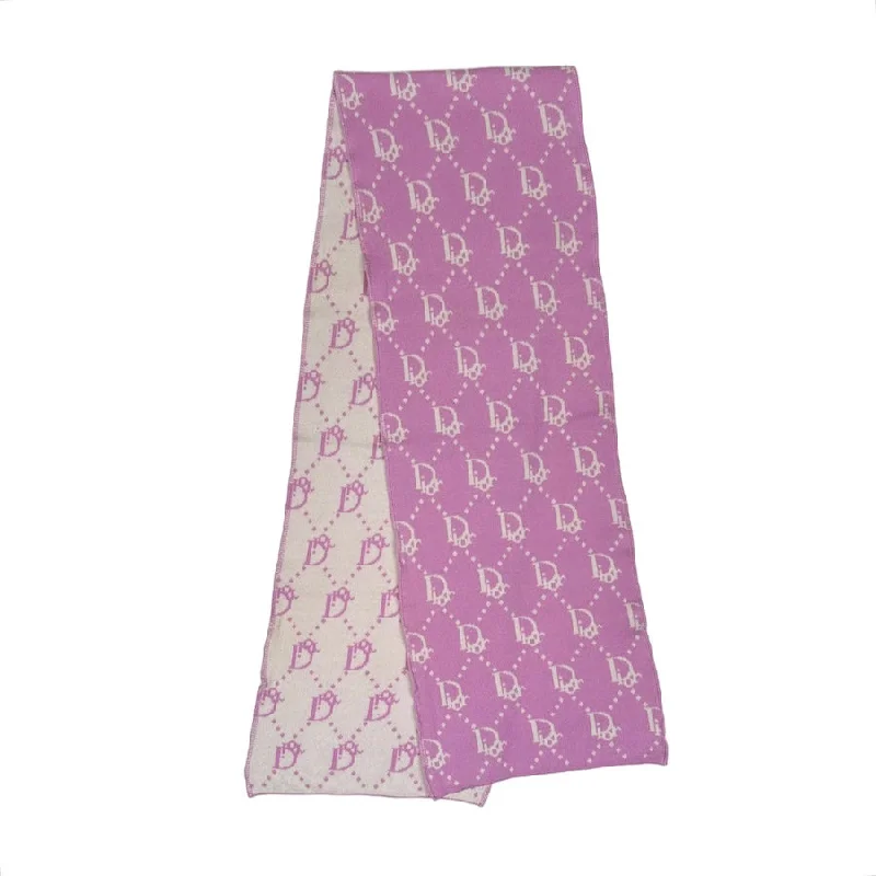 DIOR OBLIQUE LOGO PRINT SCARF - PINK