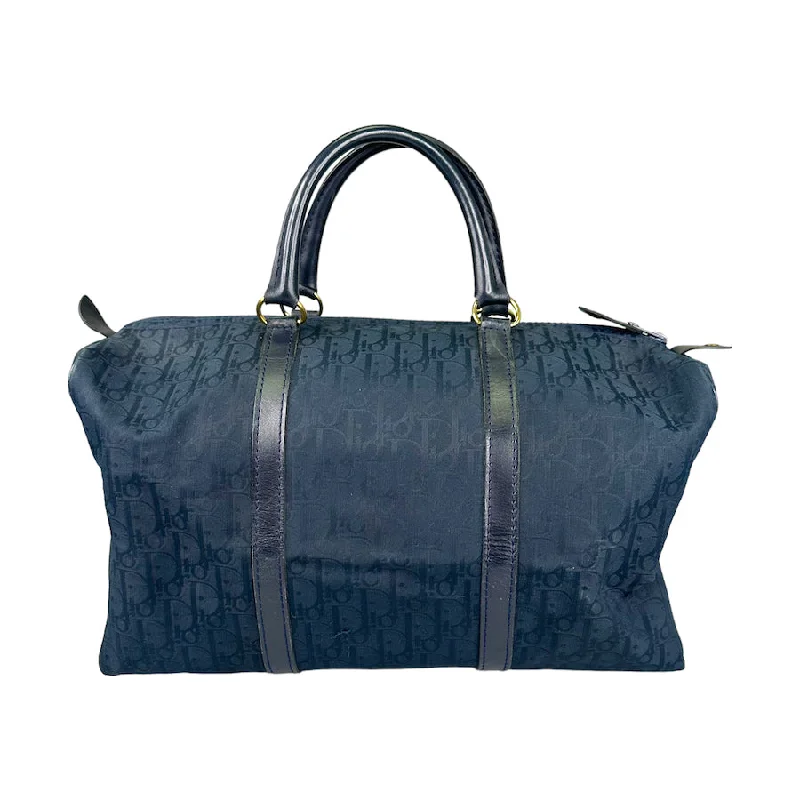 DIOR MONOGRAM CANVAS 40 BOSTON DUFFLE BAG - NAVY 92IF