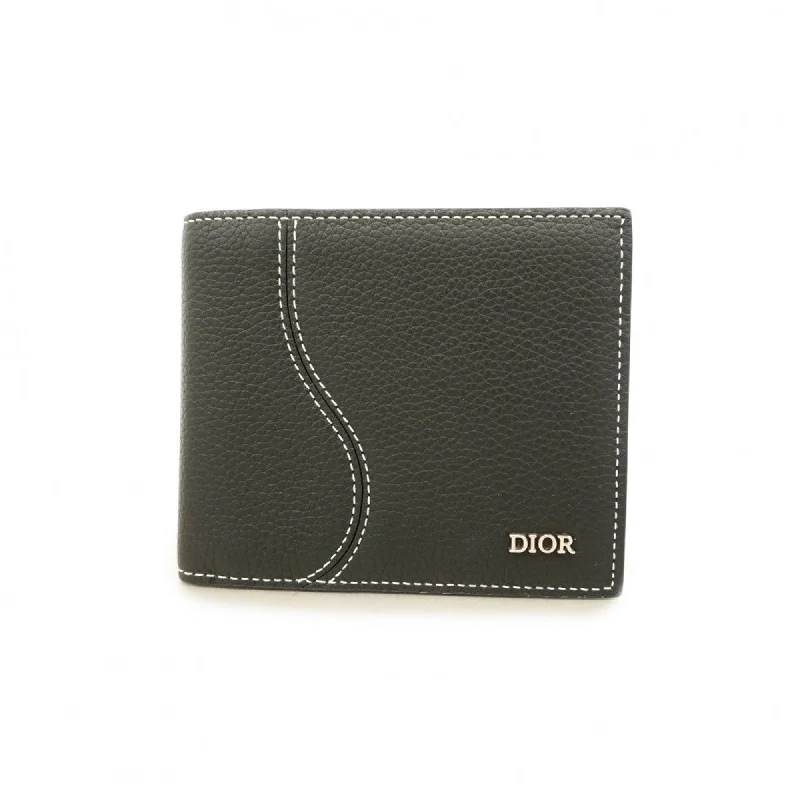 Christian Dior wallet leather black men's