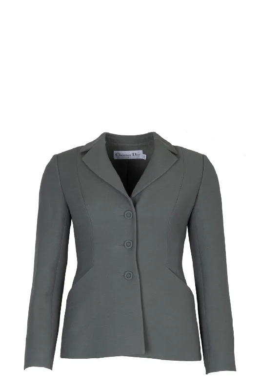 CHRISTIAN DIOR Bar Jacket Wool Silk Green