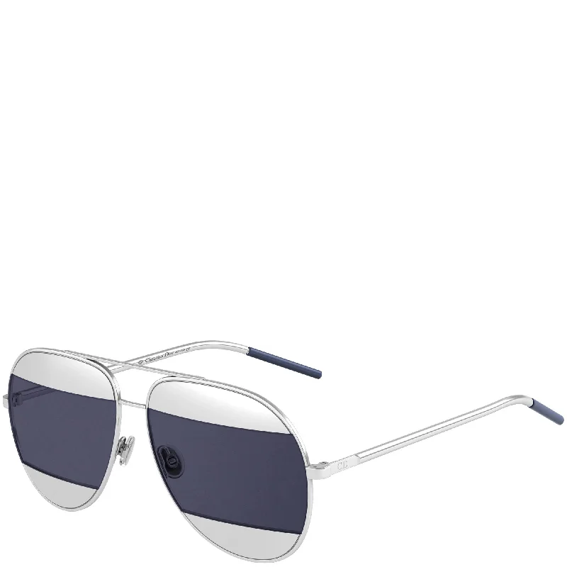 Dior Split Sunglasses, Silver/Navy