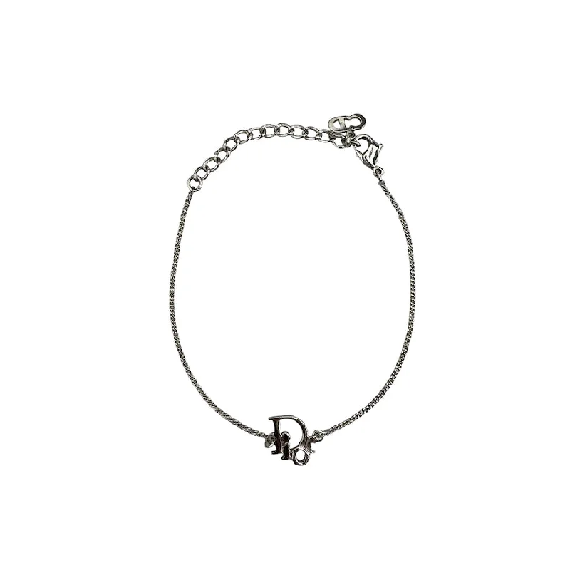 DIOR OBLIQUE LOGO BRACELET SILVER