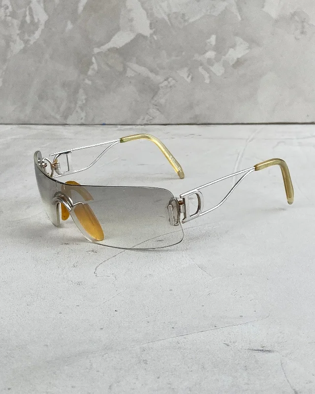 DIOR "MISS DIORELLA" WRAP AROUND CLEAR SUNGLASSES