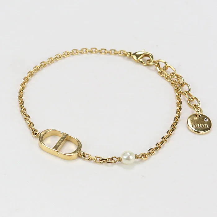 Christian Dior B1310PTCRS D301 Bracelet Petite CD Bracelet Gold Plated,Fake pearl gold Women