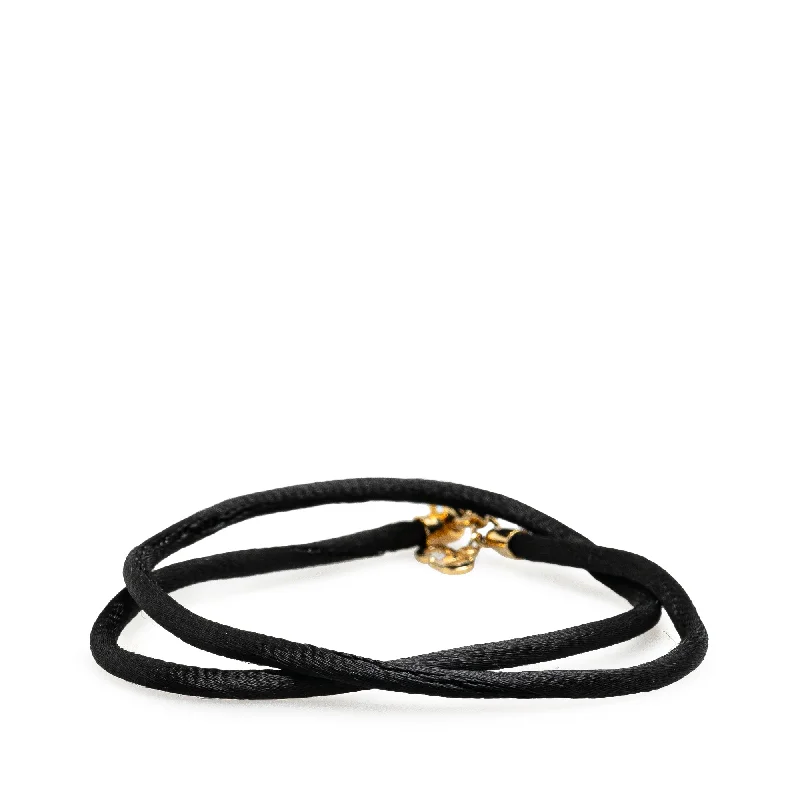 Black Dior Rope Choker Necklace