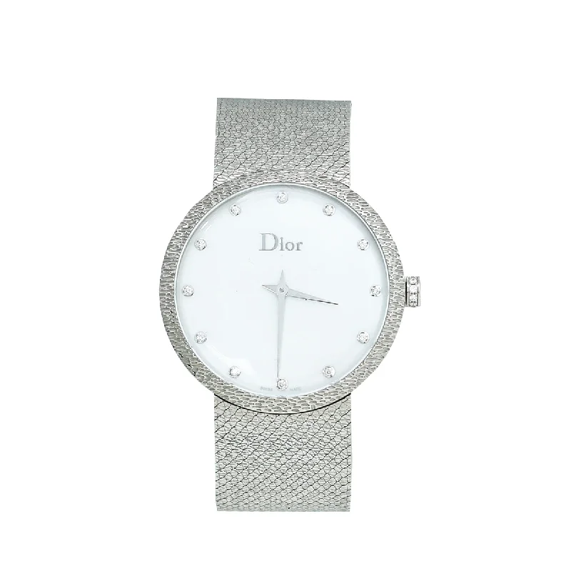 Christian Dior ST.ST MOP Diamond La D de Dior Satine 36mm Quartz Watch