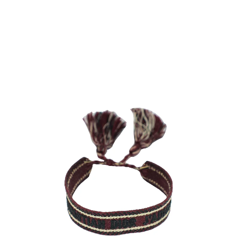 Christian Dior Burgundy J'Adior Cotton Bracelet