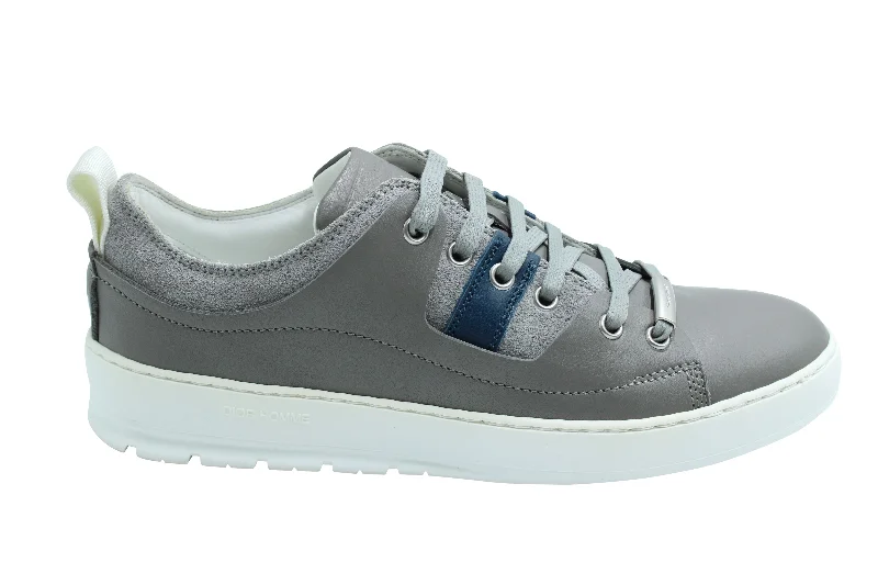 Dior Low Top Sneakers in Grey Leather