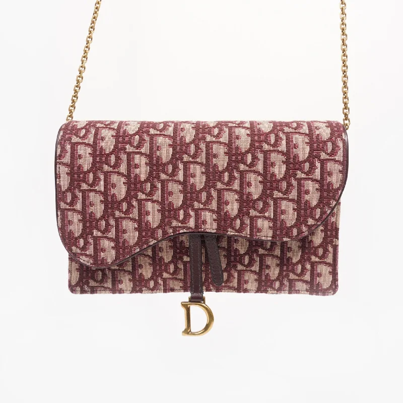 Christian Dior Saddle Pouch Wallet On Chain