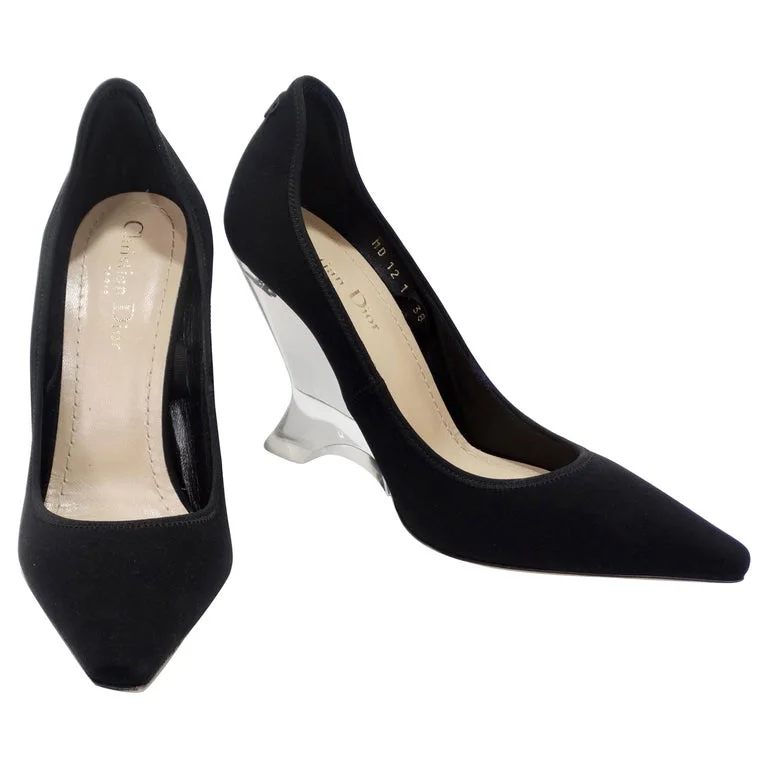 Christian Dior Neoprene Lucite Etoile Pumps