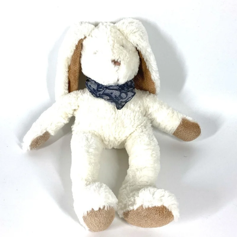 Christian Dior Dior Trotter Bandana Wrapped Rabbit Doll Stuffed Animal Cotton Kids White