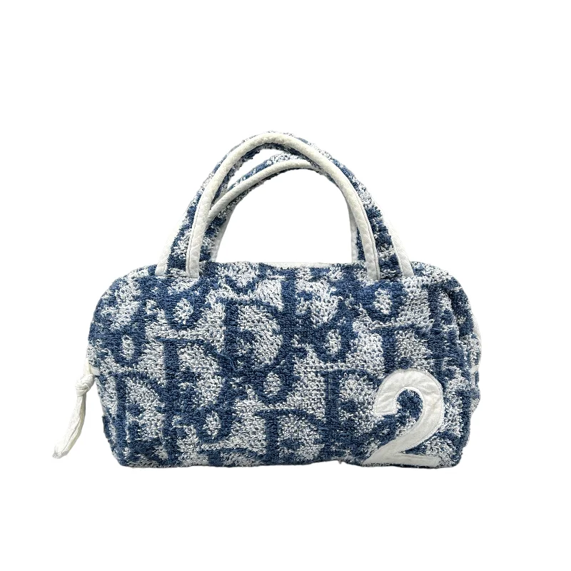 DIOR BLUE TROTTER MONOGRAM TOWEL BAG