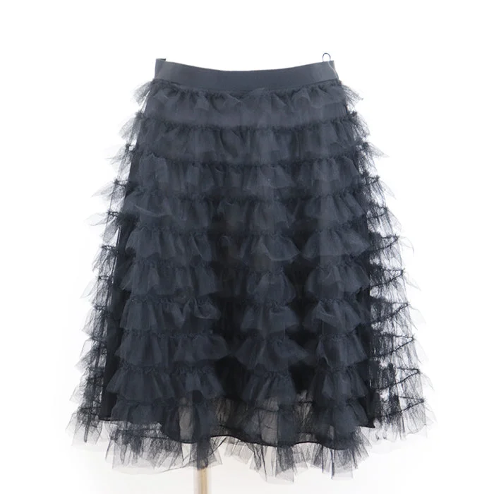 Christian Dior skirt [Outer material] 100% polyester, 100% nylon [Lining] 100% silk black Women 36 Used Authentic