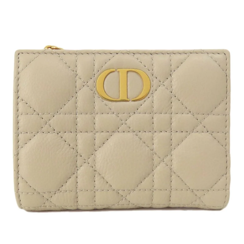 Christian Dior Caro Dahlia Wallet Bi-fold wallet Leather Women's CHRISTIAN DIOR