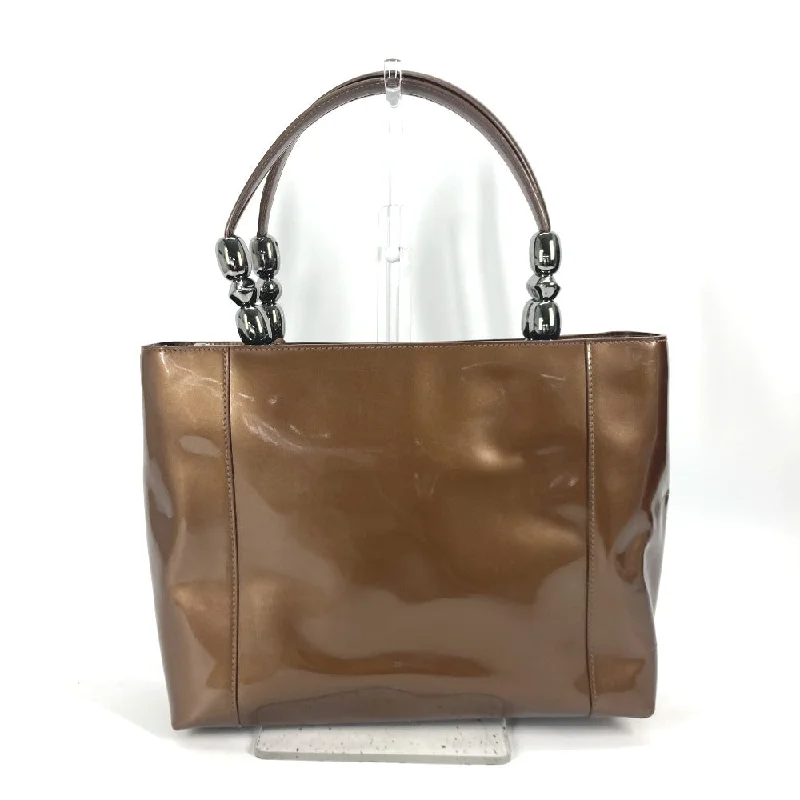 Dior Handbag enamel Brown Maris Pearl