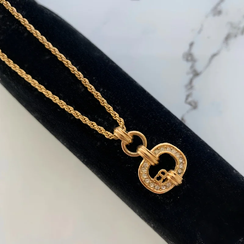 Dior Necklace Gold Colored Metal