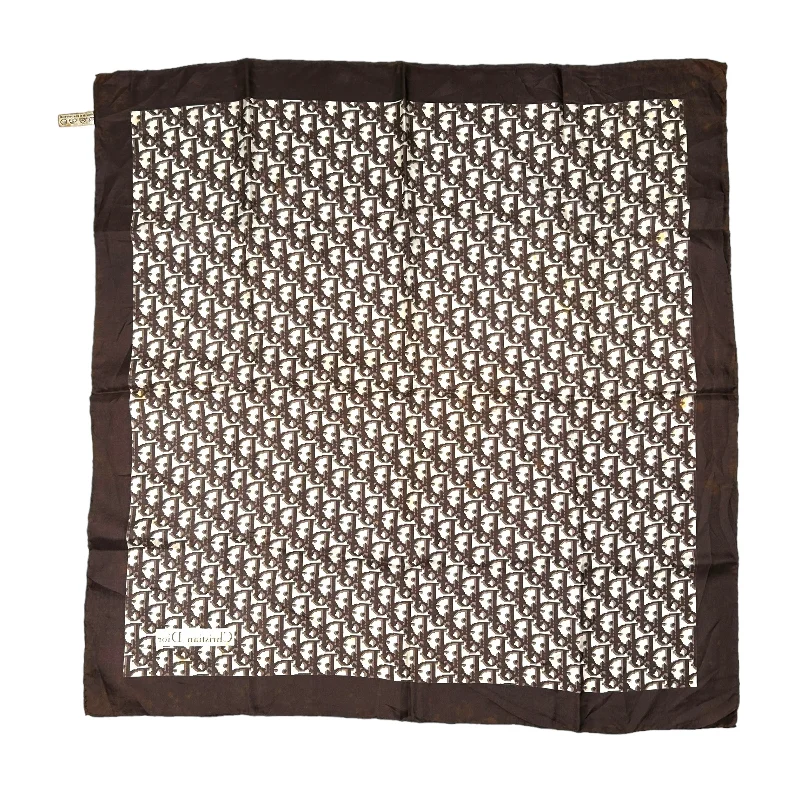 DIOR BROWN SILK SCARF (II)