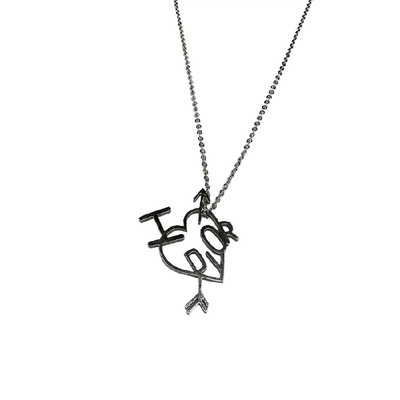 DIOR HEART ARROW NECKLACE