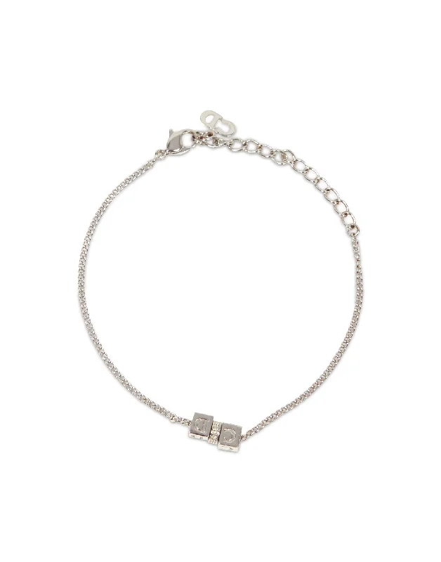 Dior Silver CD Cube Bracelet